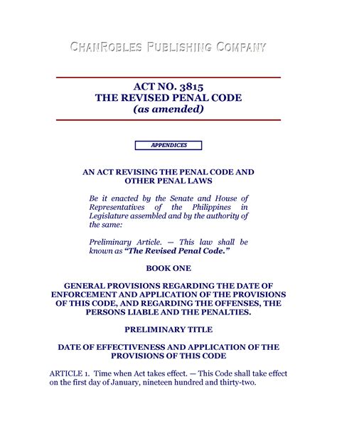 article 281 of the revised penal code|Act 3815: Revised Penal Code .